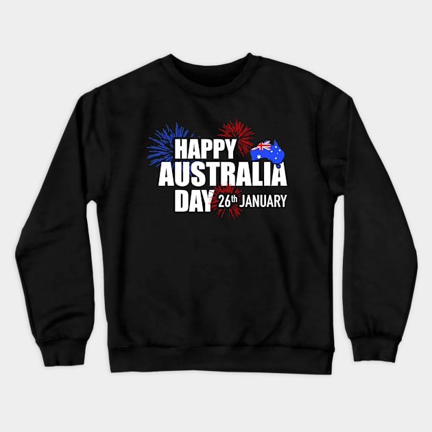 Happy Australia day 26th of January Crewneck Sweatshirt by Designzz